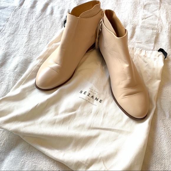 Sezane Shoes - Sezane Nude Farrow Booties Size 10